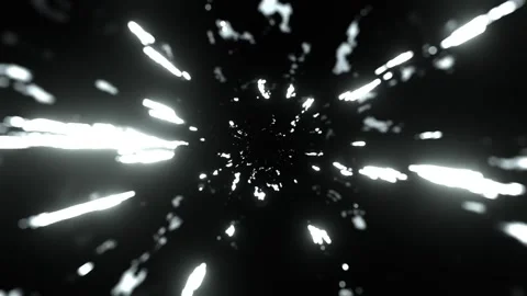 White Cosmic Quantum Leap Speed ​​of Light Background VJ Loop in 4K Vidéo 344097355