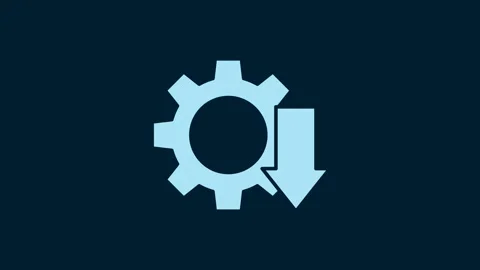 White Cost reduction icon isolated on blue background. 4K Video motion graphic Stock Footage 230051505