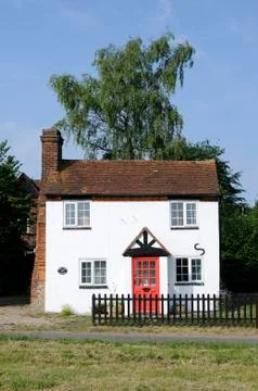 White cottage Stock Photos