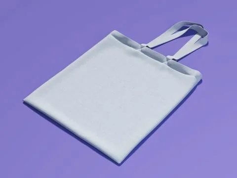 White cotton bag Stock Illustration