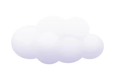 White cotton cloud, realistic sky decoration of kids nursery イラスト素材