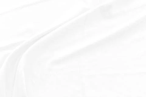 White cotton fabric texture background. Abstract white fabric with rippled ba Stock Photos