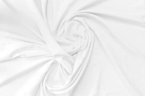 White cotton fabric texture background. Abstract white fabric with rippled ba Stock Photos