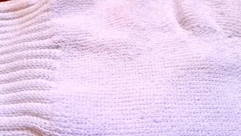 White cotton fabric texture with soft woven knit pattern details Stock Photos