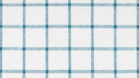 White cotton fabric texture with thin Blue checkered pattern Stock Photos