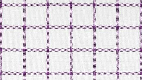 White cotton fabric texture with thin Purple checkered pattern Stock Photos