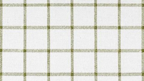 White cotton fabric texture with thin Green checkered pattern Foto stock