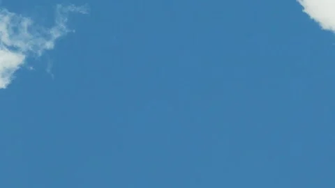 White Cotton Puffy Clouds Appear in a Pure Cloudless Sunny Blue Sky TIme Lapse.  Stock-Footage 313527034