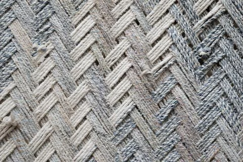 White cotton rope pattern interwoven for making traditional beds. Foto stock