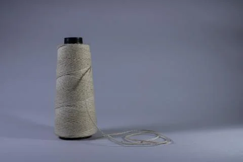 White cotton thread roll Stock Photos