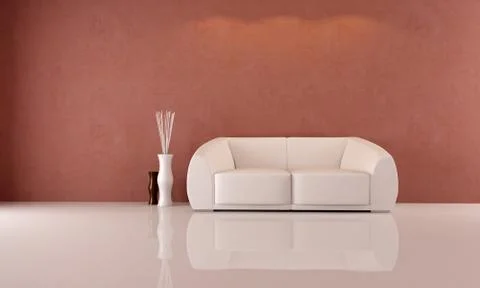White couch Stock Illustration