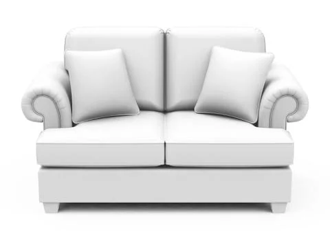The white couch Stock Illustration