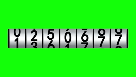 White counter on green Stock Footage 92047011