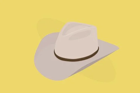 White Cowboy Hat Stock Illustration