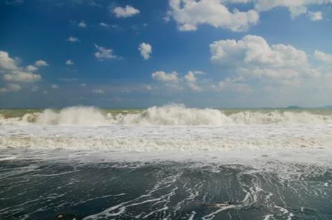 White crashing waves Stock Photos