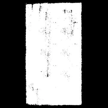 White crayon geometric shape on black background, scribble rectangular figure Stock Illustration