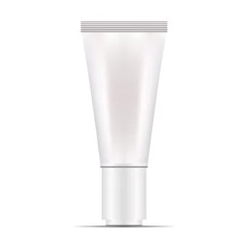 White Cream Bottle Template. Illustrazione stock