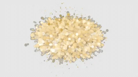 White cream bubble balls explode animaition black background Stock Footage 219409505