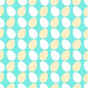 White cream egg seamless pattern Illustrazione stock