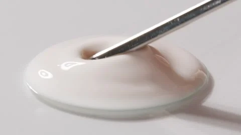 White cream texture Close-up of cosmetics cream product Stock Footage 260803516