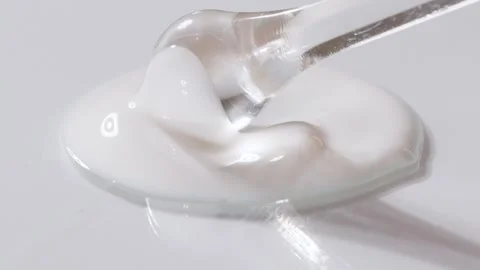 White cream texture Close-up of cosmetics cream product Stock Footage 260803525