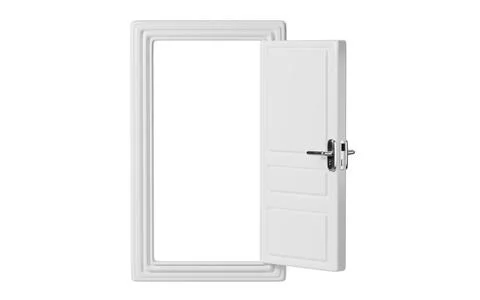 White creative door, 3d rendering. Stock Illustration