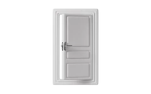 White creative door, 3d rendering. Stock Illustration