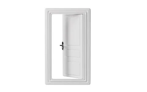 White creative door, 3d rendering. Stock Illustration
