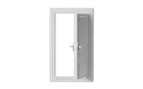 White creative door, 3d rendering. Stock Illustration
