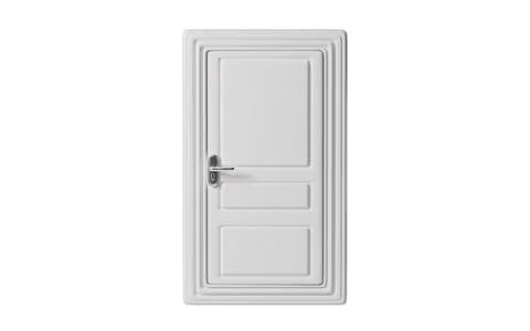 White creative door, 3d rendering. Stock Illustration
