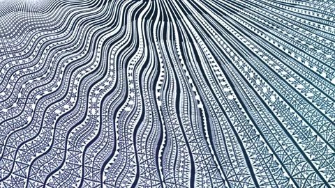 White creative texture. Abstract modern curve animation Stock Footage 251490962