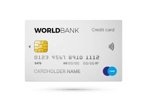 White credit card Stock Illustration