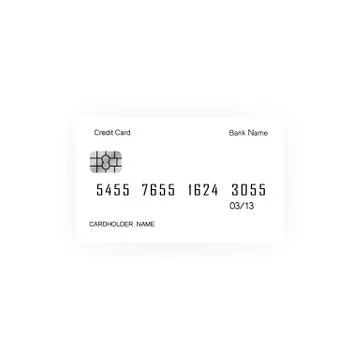 White credit card template. Vector on isolated white background. EPS 10 Stock Illustration