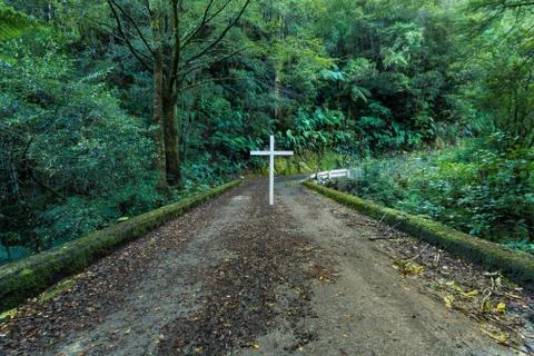White cross bridge Stock Photos