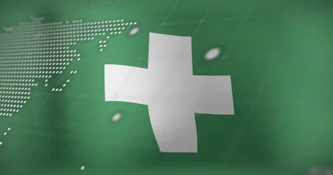 White cross fading in initiating map panning and code text scrolling simulating Stock Footage 314790356