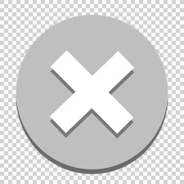 White cross Grey background circular symbol Stock Illustration