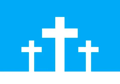 White cross icon - vector illustration. Stock Illustration