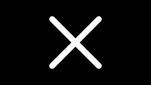 White cross or x on black background. Stockbeeldmateriaal 297952145