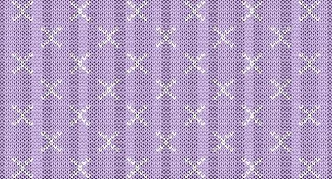 White cross on purple knitted pattern, Festive Sweater Design. Seamless Kni.. Stock Illustration