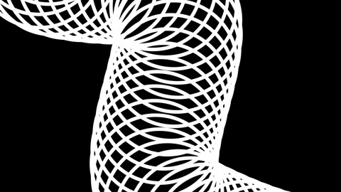 White Crosshatch Curve Pattern Stock Footage 340297199