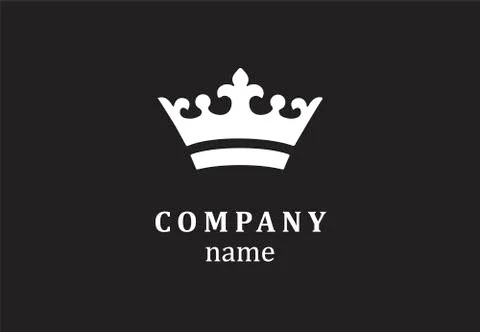 White Crown Logo. Stock Illustration