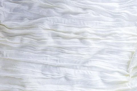 White crumpled bed sheet, texture, background Stock Photos