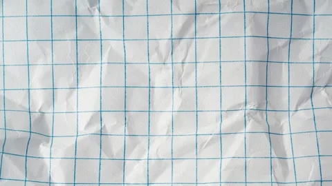 White crumpled paper background, blank wrinkled sheet Stock Footage 346549806