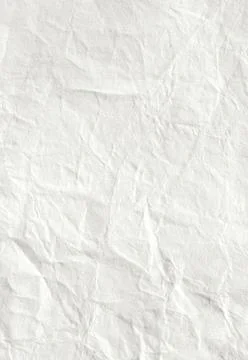 White crumpled paper sheet, background for design, paper texture  old Stock Illustration