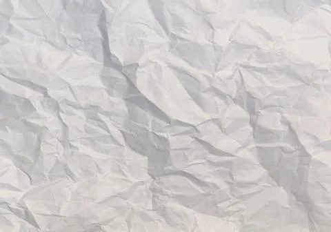 White crumpled paper sheet texture background Stock Photos