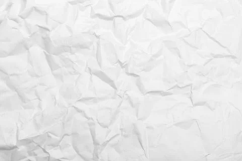 White crumpled paper texture background Stock Photos