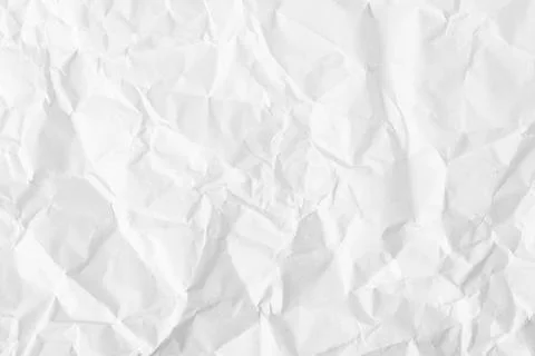White crumpled paper texture background Stock Photos