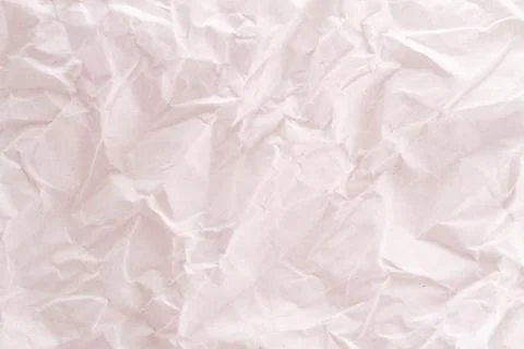 A white crumpled paper texture. Stock Photos