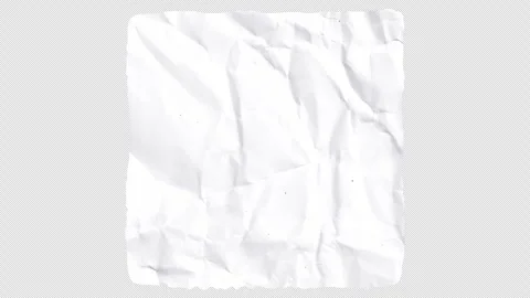 White crumpled square paper scrap blank animated texture loop alpha channel 스톡 동영상 306769393