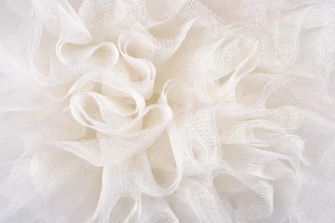 White crumpled tull? Stock Photos